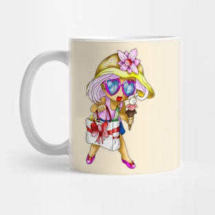 cute girl beach bum Mug